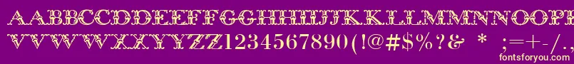BodoniInitials Font – Yellow Fonts on Purple Background