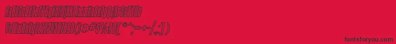Trn68C Font – Black Fonts on Red Background