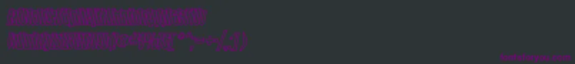 Police Trn68C – polices violettes sur fond noir