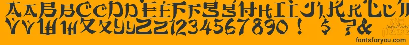 フォントSumdumgoiRegular – 黒い文字のオレンジの背景