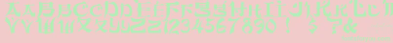 SumdumgoiRegular Font – Green Fonts on Pink Background