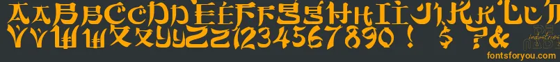 SumdumgoiRegular-Schriftart – Orangefarbene Schriften auf schwarzem Hintergrund