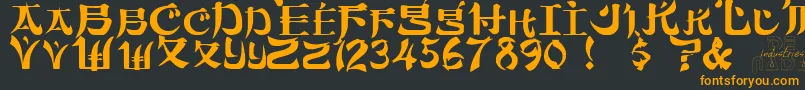 フォントSumdumgoiRegular – 黒い背景にオレンジの文字