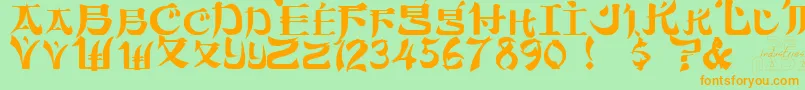 SumdumgoiRegular Font – Orange Fonts on Green Background