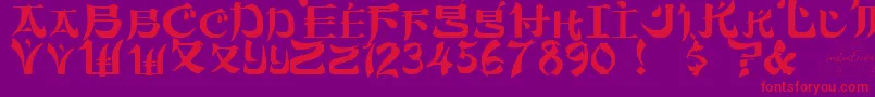 SumdumgoiRegular Font – Red Fonts on Purple Background