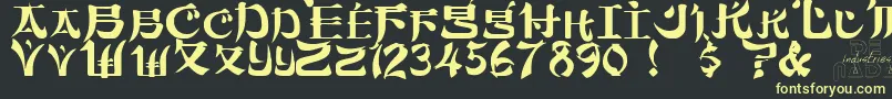 SumdumgoiRegular Font – Yellow Fonts on Black Background