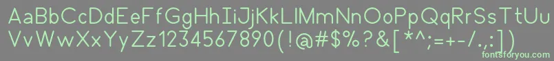 Oxbot-fontti – vihreät fontit harmaalla taustalla