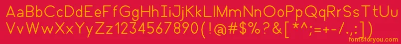 Oxbot Font – Orange Fonts on Red Background