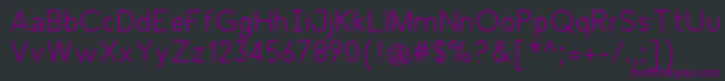 フォントOxbot – 黒い背景に紫のフォント