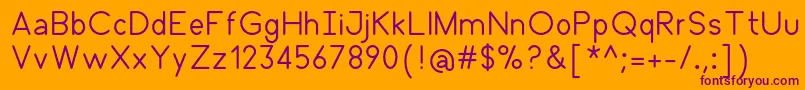 Oxbot Font – Purple Fonts on Orange Background