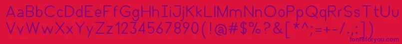 Oxbot Font – Purple Fonts on Red Background