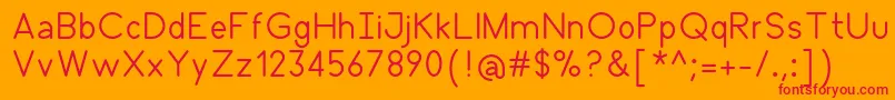 Oxbot Font – Red Fonts on Orange Background