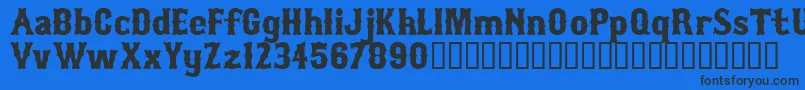 Шрифт Mlbtusca – чёрные шрифты на синем фоне