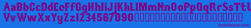 Mlbtusca Font – Purple Fonts on Blue Background