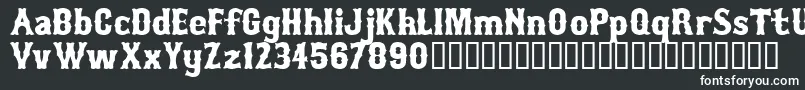 Шрифт Mlbtusca – белые шрифты на чёрном фоне