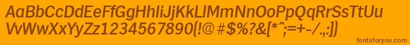 HamburgMediumita Font – Brown Fonts on Orange Background