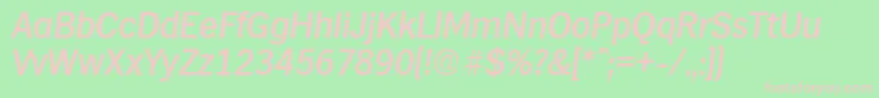 HamburgMediumita Font – Pink Fonts on Green Background