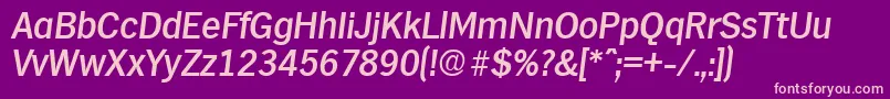 HamburgMediumita Font – Pink Fonts on Purple Background