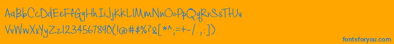 BmdCashewAppleAle Font – Blue Fonts on Orange Background