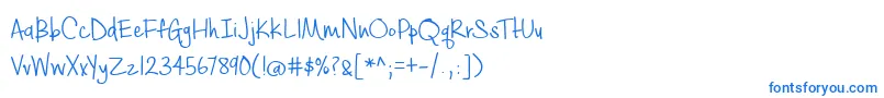 BmdCashewAppleAle Font – Blue Fonts on White Background