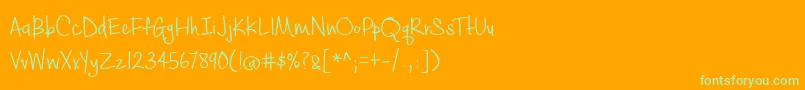 BmdCashewAppleAle Font – Green Fonts on Orange Background