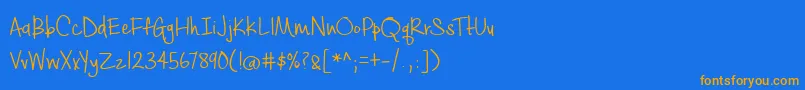 BmdCashewAppleAle Font – Orange Fonts on Blue Background