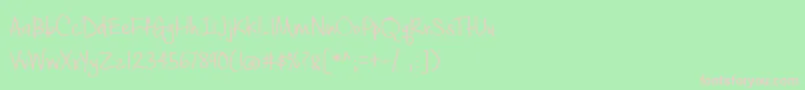 フォントBmdCashewAppleAle – 緑の背景にピンクのフォント