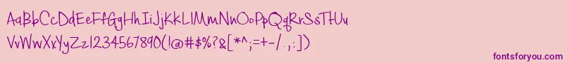 Шрифт BmdCashewAppleAle – фиолетовые шрифты на розовом фоне