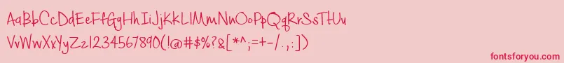 フォントBmdCashewAppleAle – ピンクの背景に赤い文字