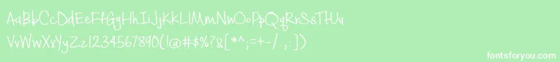 Шрифт BmdCashewAppleAle – белые шрифты на зелёном фоне