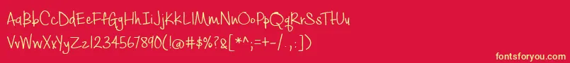 BmdCashewAppleAle Font – Yellow Fonts on Red Background