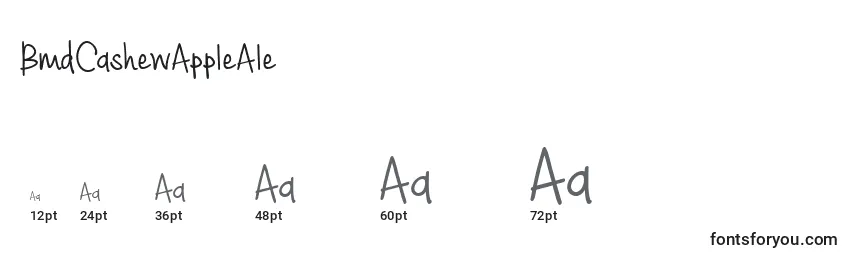 BmdCashewAppleAle Font Sizes