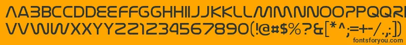 NasalizationltRegular Font – Black Fonts on Orange Background