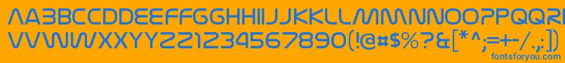 NasalizationltRegular Font – Blue Fonts on Orange Background