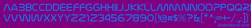 NasalizationltRegular Font – Blue Fonts on Purple Background