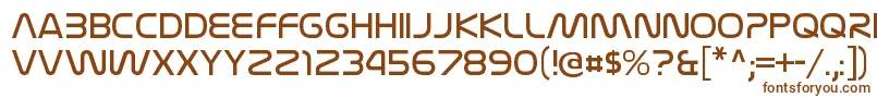 NasalizationltRegular-fontti – ruskeat fontit valkoisella taustalla