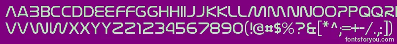 NasalizationltRegular Font – Green Fonts on Purple Background