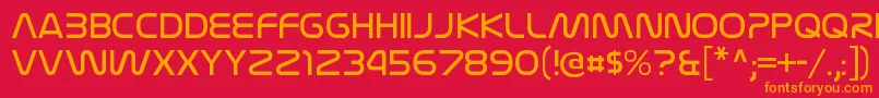 NasalizationltRegular Font – Orange Fonts on Red Background
