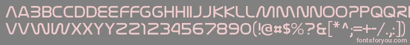 NasalizationltRegular Font – Pink Fonts on Gray Background