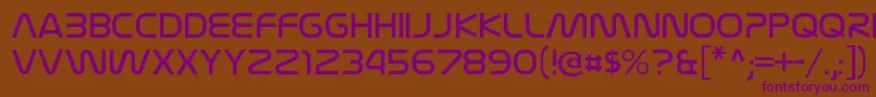 NasalizationltRegular-fontti – violetit fontit ruskealla taustalla