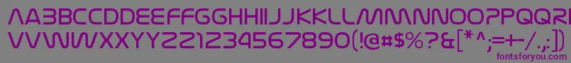 フォントNasalizationltRegular – 紫色のフォント、灰色の背景