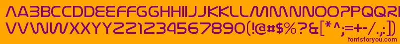 NasalizationltRegular-fontti – violetit fontit oranssilla taustalla