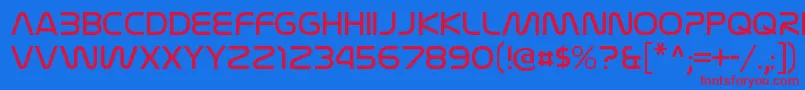 NasalizationltRegular Font – Red Fonts on Blue Background