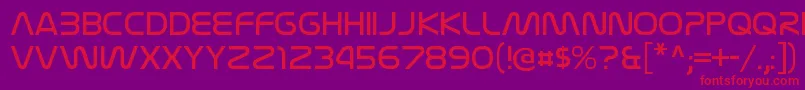 NasalizationltRegular Font – Red Fonts on Purple Background