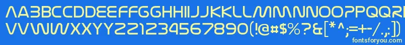 NasalizationltRegular Font – Yellow Fonts on Blue Background