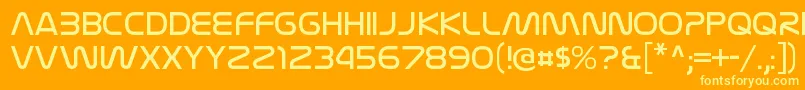 フォントNasalizationltRegular – オレンジの背景に黄色の文字