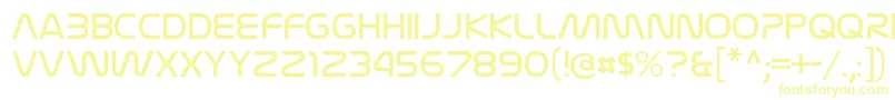 NasalizationltRegular-fontti – keltaiset fontit valkoisella taustalla