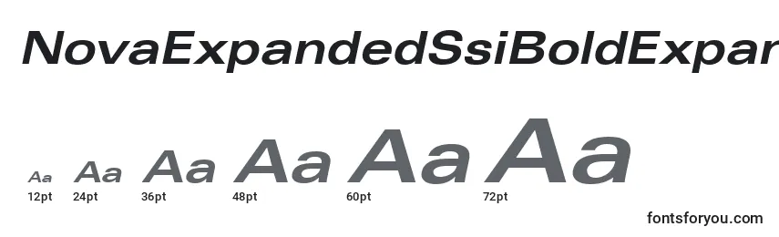 NovaExpandedSsiBoldExpandedItalic Font Sizes