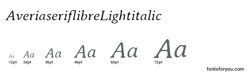 Größen der Schriftart AveriaseriflibreLightitalic