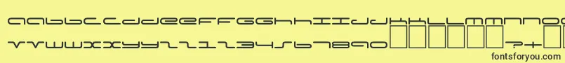 Dspoddc Font – Black Fonts on Yellow Background